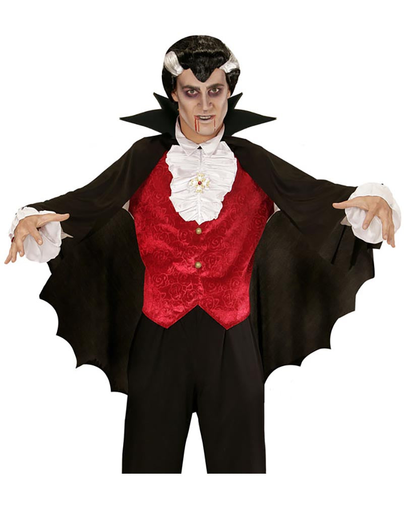 Black Vampire Cape with Collar