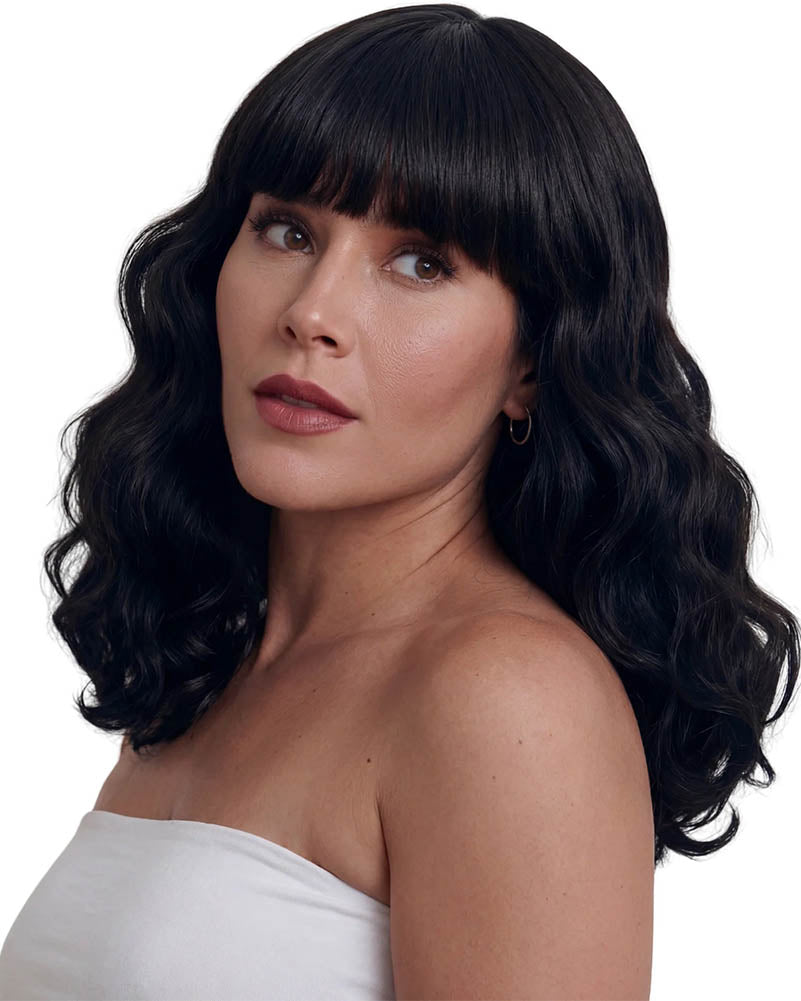 50s Viva Bella Long Black Deluxe Wig