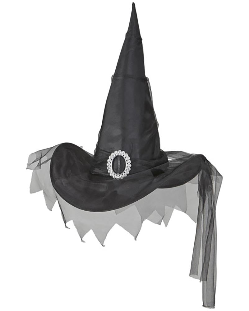 Black Witch Hat with Tulle