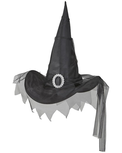 Black Witch Hat with Tulle