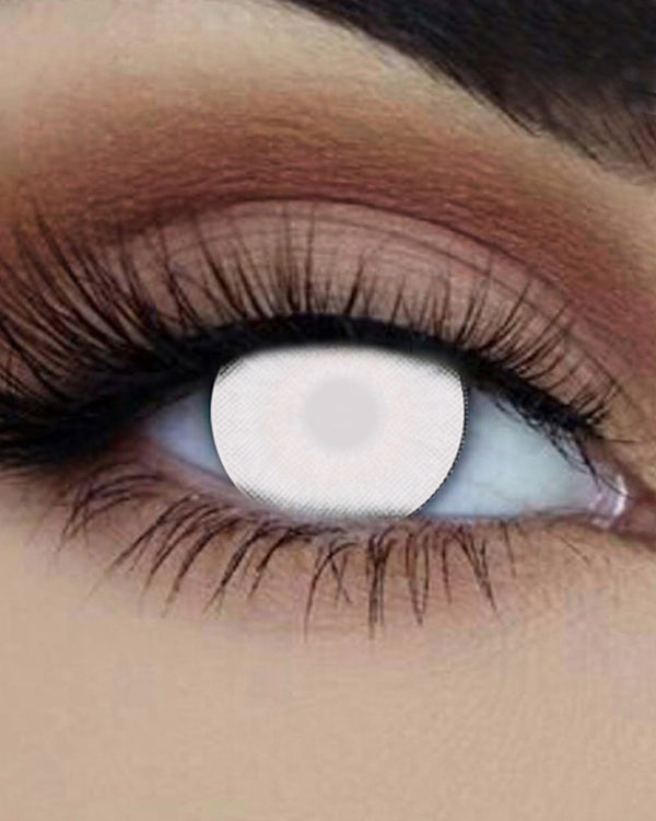 Blind White 14mm White Contact Lenses with Case