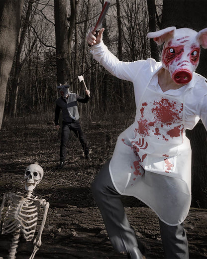 Bloody Pig Plush Halloween Mask
