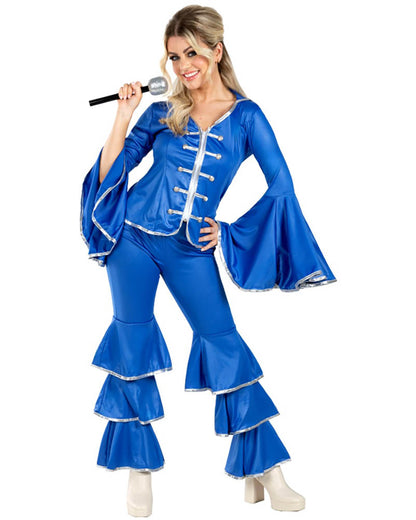 70s Blue Dancing Queen Womens Costume