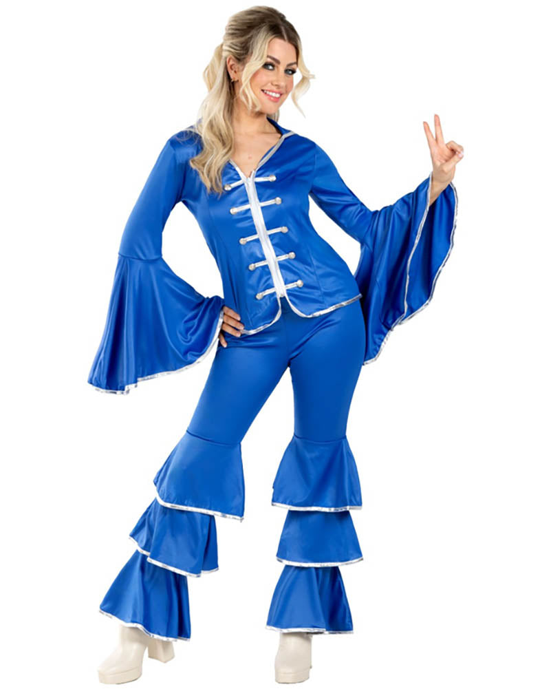 70s Blue Dancing Queen Womens Costume
