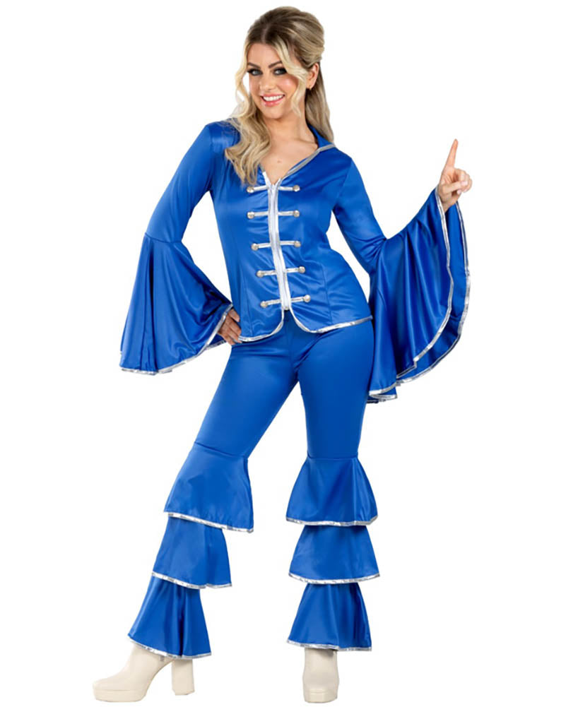 70s Blue Dancing Queen Womens Costume