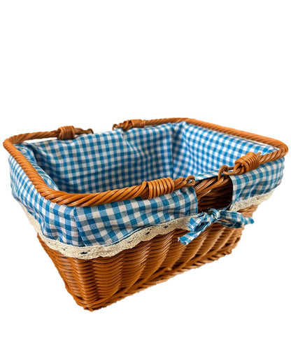 Blue Gingham Fairytale Basket