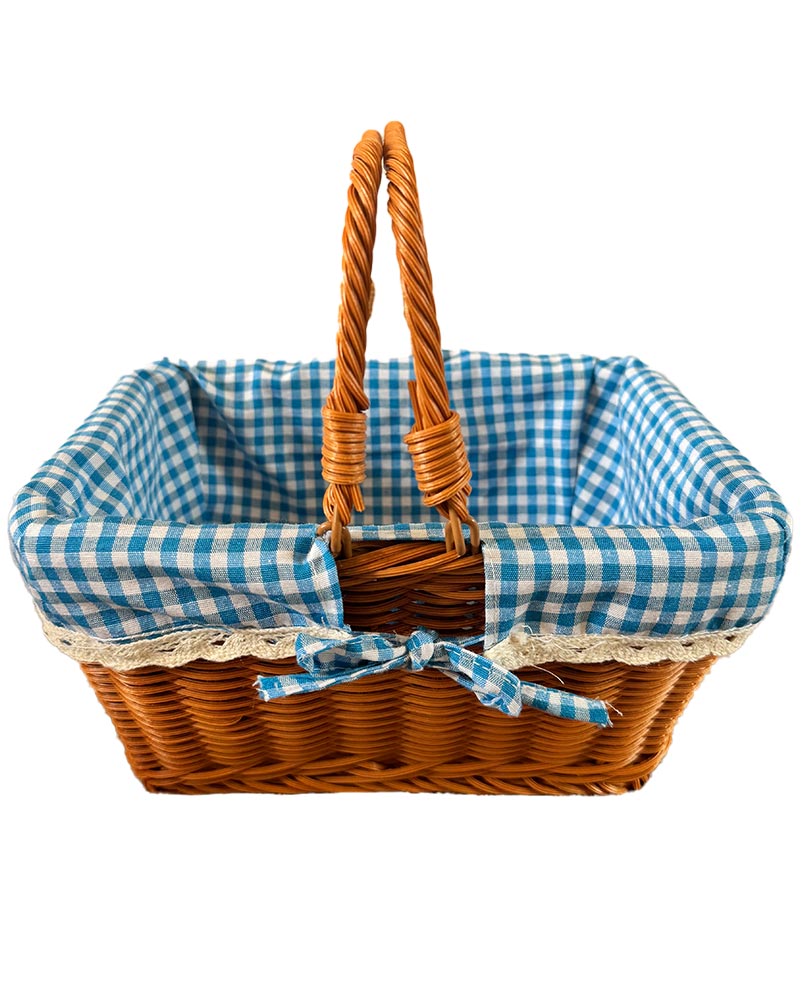 Blue Gingham Fairytale Basket