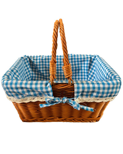 Blue Gingham Fairytale Basket