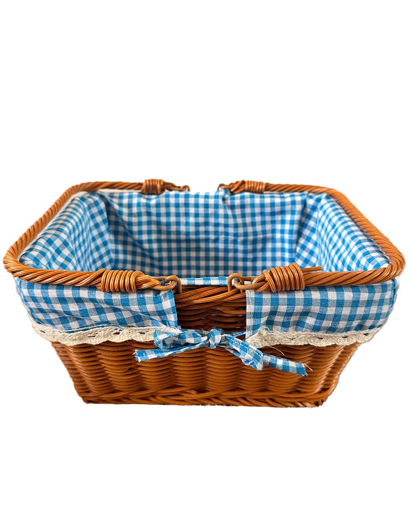 Blue Gingham Fairytale Basket