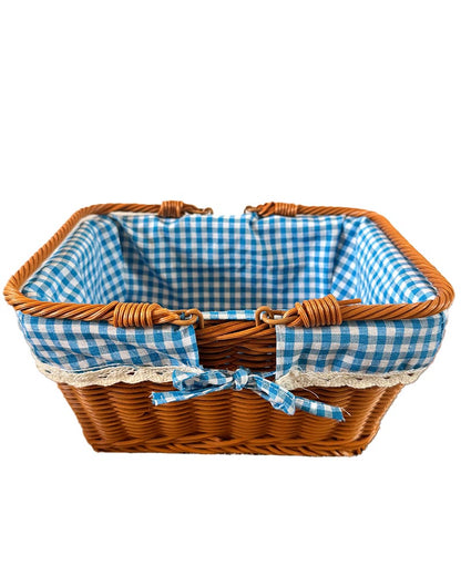 Blue Gingham Fairytale Basket