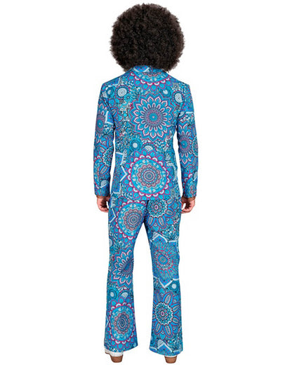 Blue Mandala 60s Fashion Mens Costume