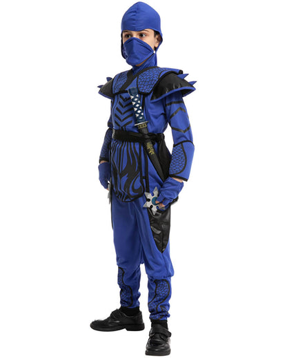 Blue Ninja Combat Kids Costume