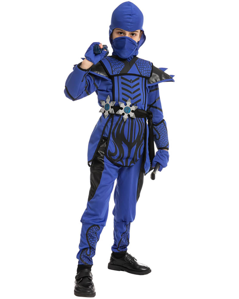 Blue Ninja Combat Kids Costume
