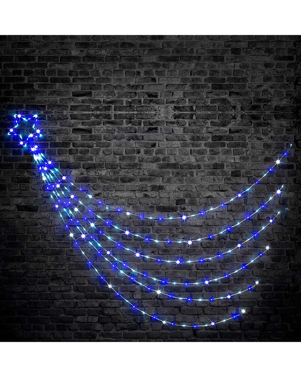 Christmas Blue White LED Waterfall Star 200 Piece 3m