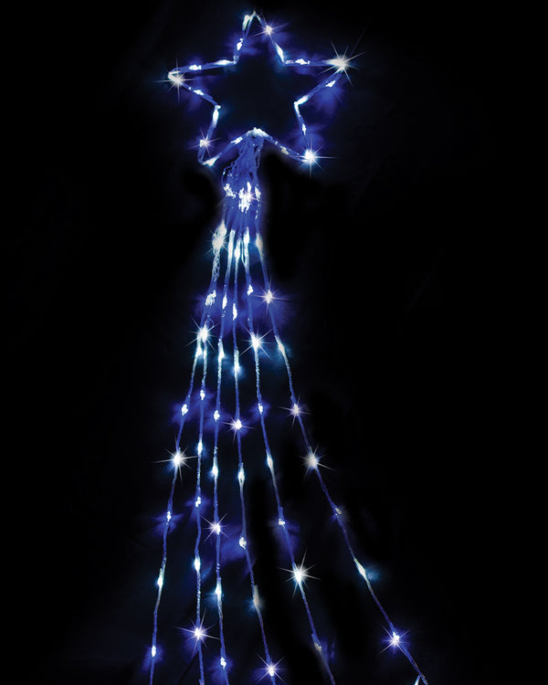 Christmas Blue White LED Waterfall Star 200 Piece 3m