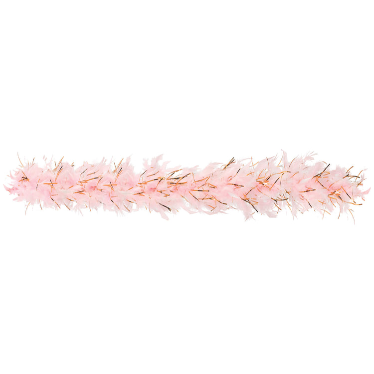 Blush & Gold Foil Bachelorette Feather Boa