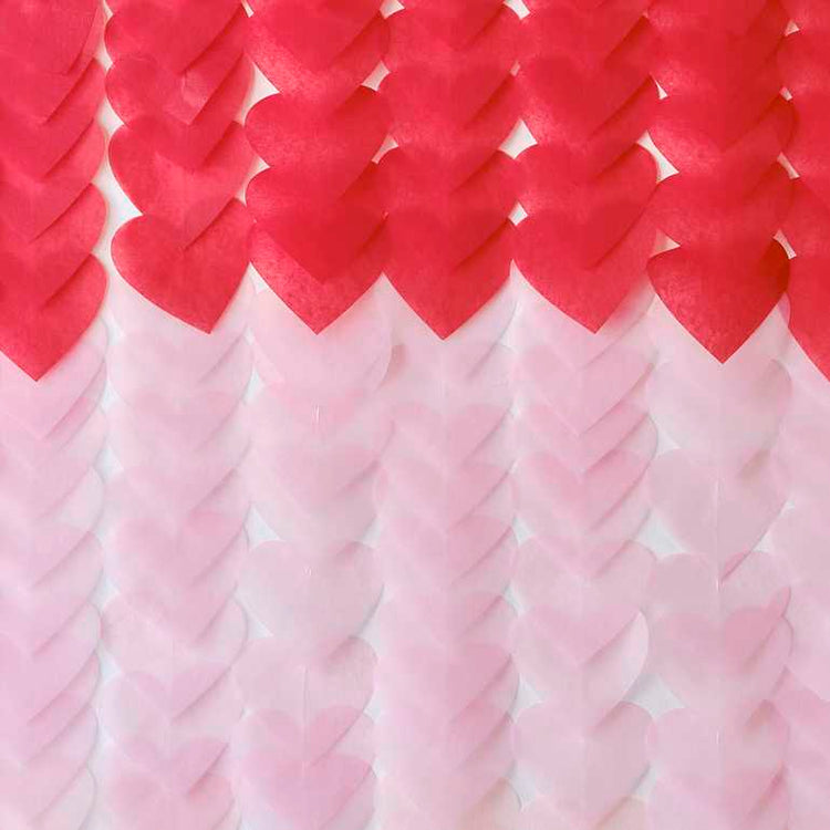 Be Mine Ombre Heart Party Backdrop