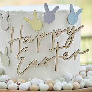 Hop Hop Hooray Easter Cake Topper Set