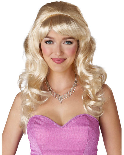 Bombshell Pop Star Wavy Blonde Wig