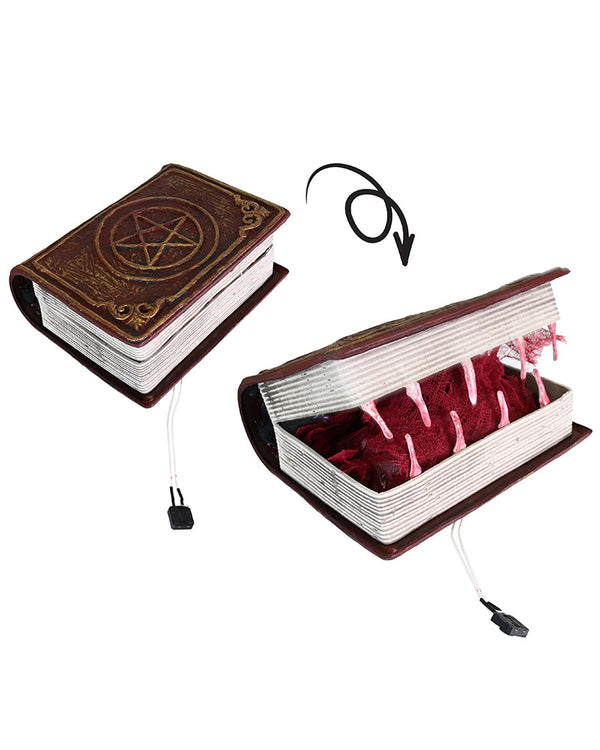Book with Sharp Teeth Animated Decoration 14.5cm