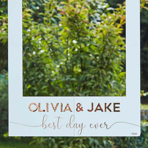 Botanical Wedding Polaroid Frame with Vinyl Stickers