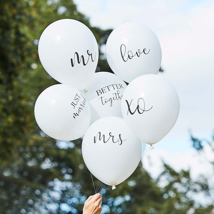Botanical Wedding Balloons Balloon Bundle Pack of 6
