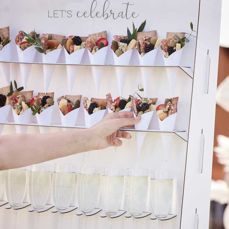 Botanical Wedding Grazing Stand Card Canape Wall