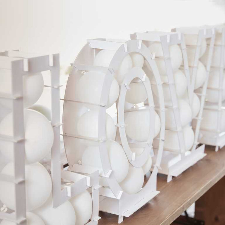 Botanical Wedding Balloon Mosaic Love Shaped Pack of 4