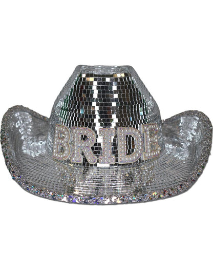 Bride Disco Mirror Deluxe Cowboy Hat