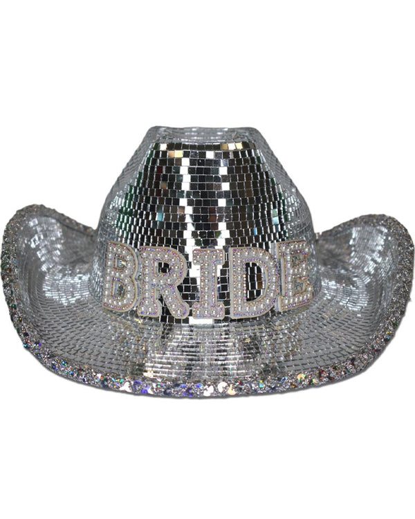 Bride Disco Mirror Deluxe Cowboy Hat