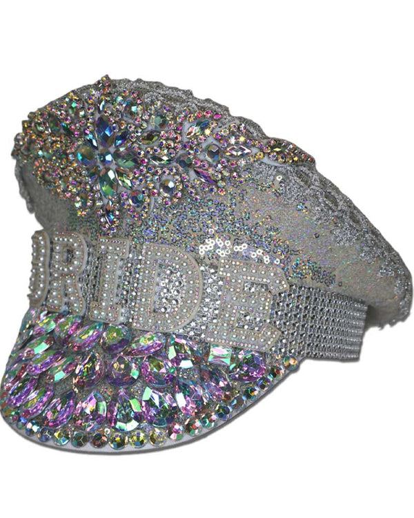 Bride White Jeweled Festival Hat