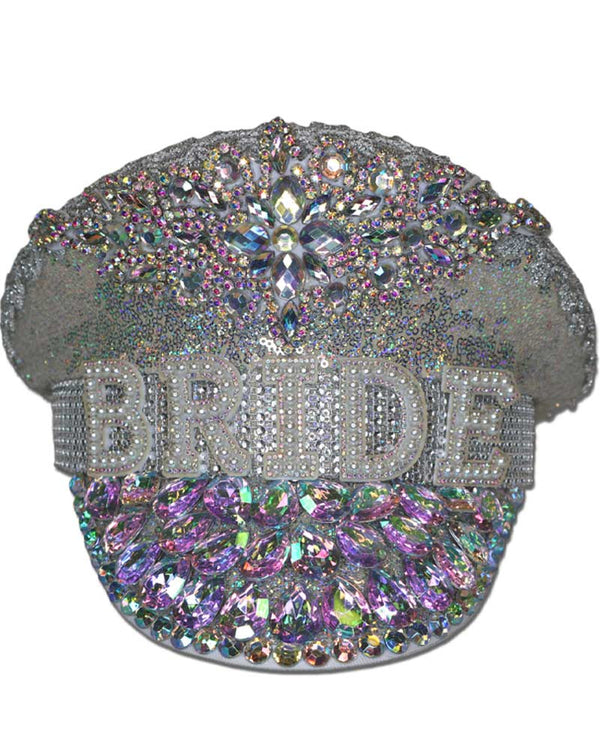Bride White Jeweled Festival Hat