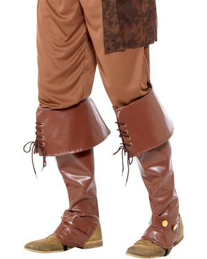 Brown Deluxe Pirate Boot Covers