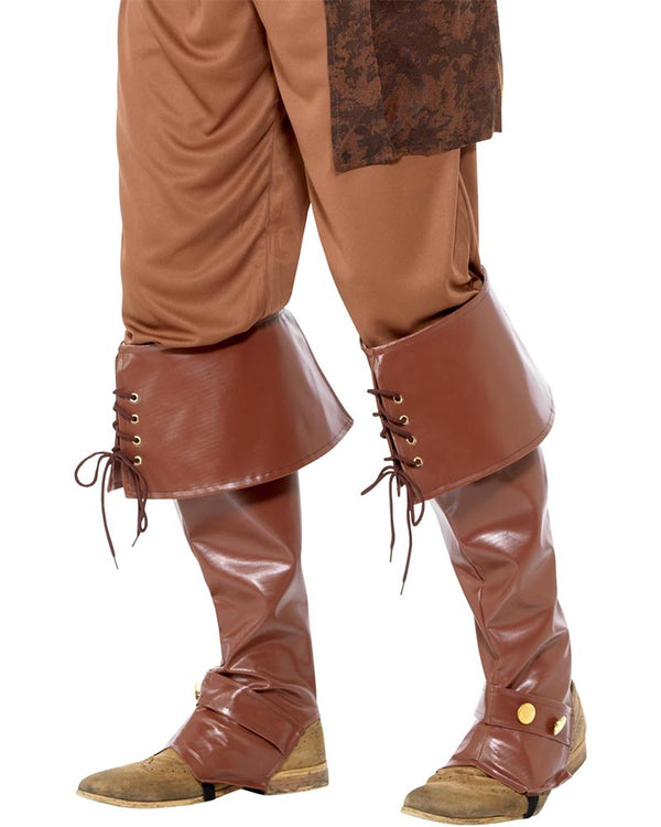 Brown Deluxe Pirate Boot Covers