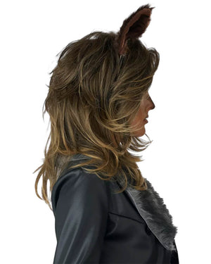 Lady Werewolf Brown Wig and Ears Set