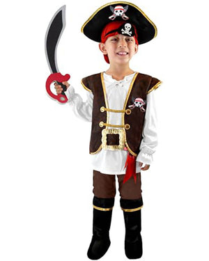 Brown Pirate Boys Costume