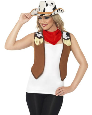 Brown Wild Western Womens Costume