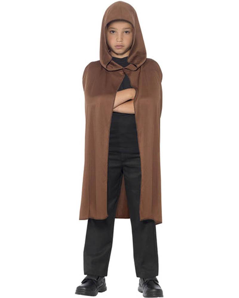 Brown Hooded Kids Cape