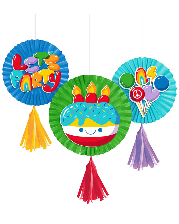 Bubbly Birthday Hanging Decorations Pack of 3