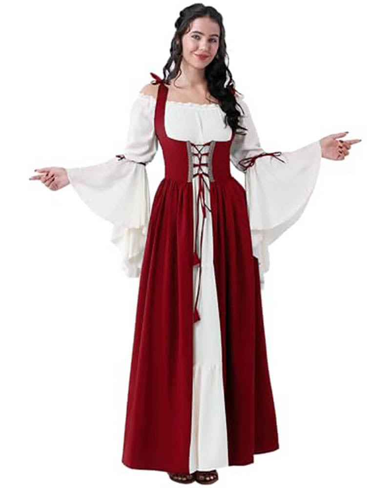Burgundy Medieval Renaissance Womens Costume