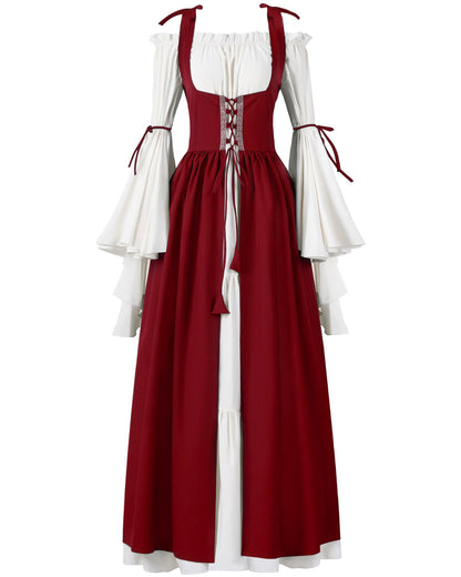 Burgundy Medieval Renaissance Womens Costume
