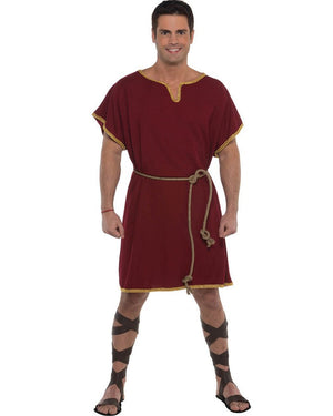 Gladiator Burgundy Tunic Mens Costume