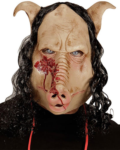 Butcher Shop Pig Full Head Mask