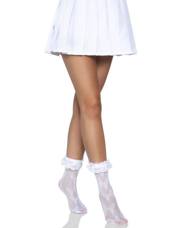 Butterfly Net Anklet Socks