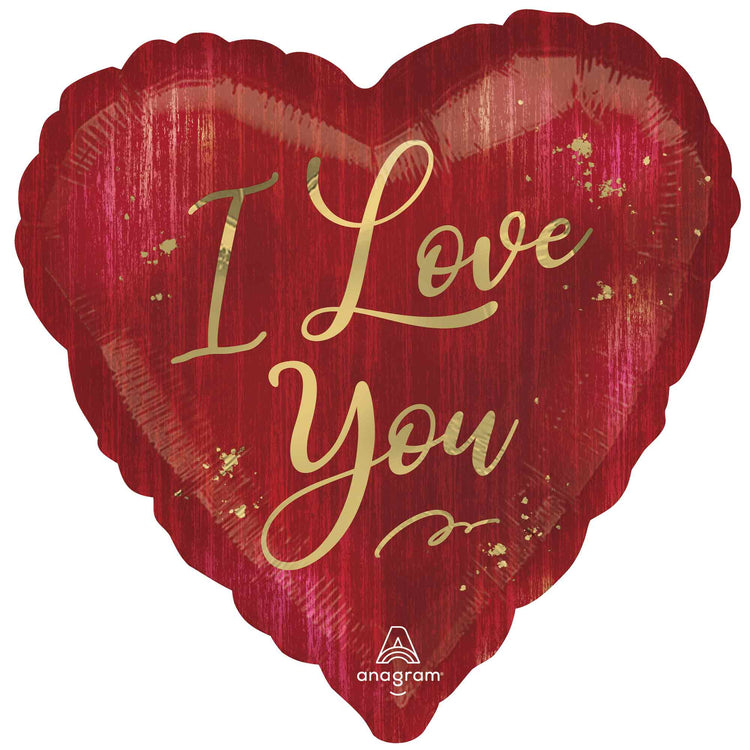 I Love You Rouge Heart Shaped 45cm Foil Balloon