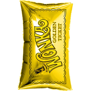 Super Shape Willy Wonka Golden Ticket Foil Balloon