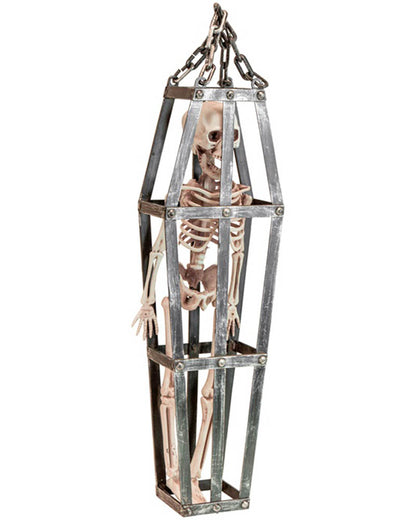 Caged Skeleton Hanging Decoration 50cm