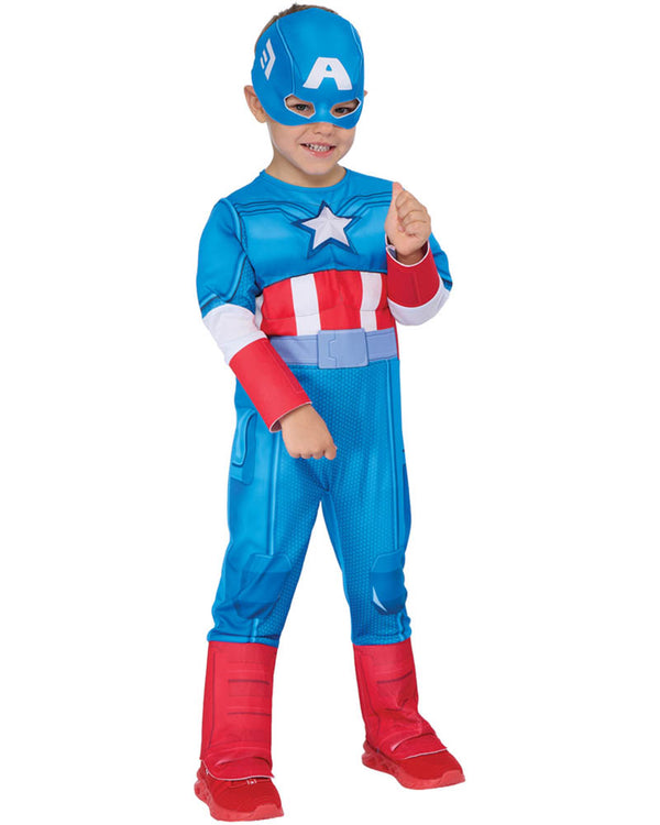 Captain American Deluxe Preschooler Kids Costume