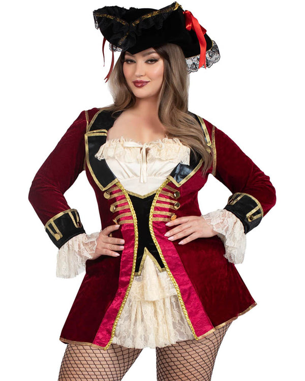 Captivating Pirate Captain Plus Size Womens Costume