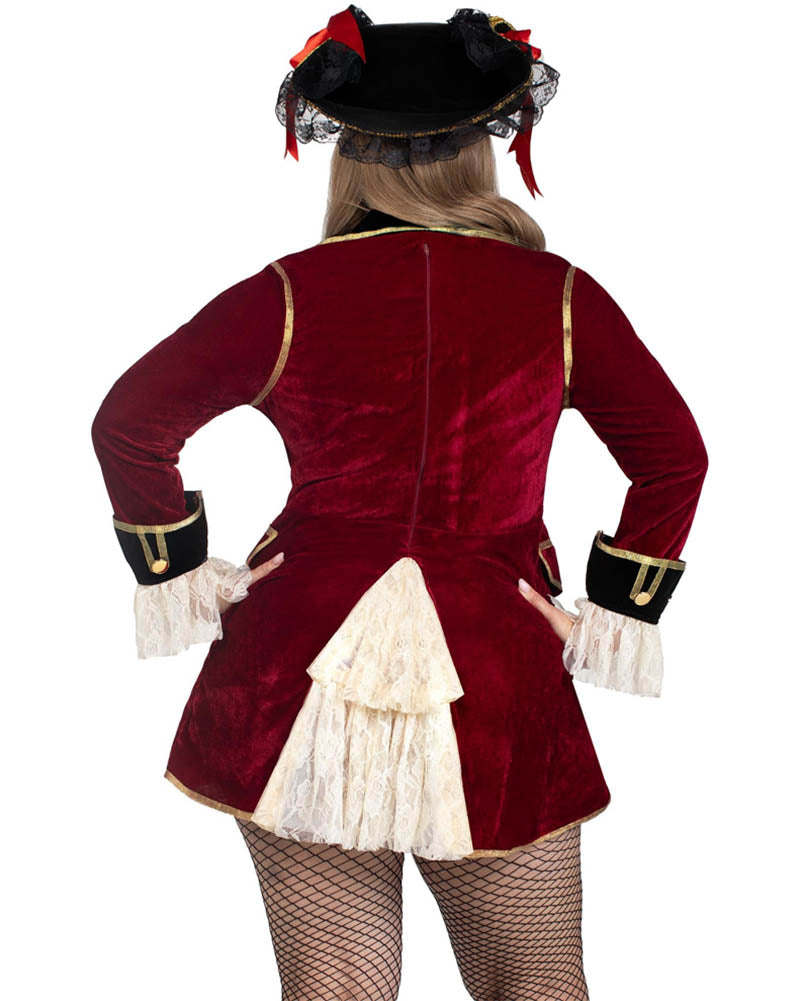 Captivating Pirate Captain Plus Size Womens Costume